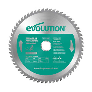 Panza circular pentru taiat aluminiu, pentru fierastraie circulare stationare Evolution 210mm, Ø210 x 25.4 mm, 60 de dinti TCT