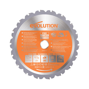 Panza circular pentru taiat multi-materiale, pentru fierastraie circulare Evolution 185mm, Ø185 x 20 mm, 20 de dinti TCT