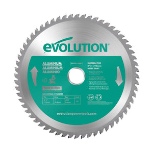 Panza circular pentru taiat aluminiu, pentru fierastraie circulare stationare Evolution Ø185 x 25.4 mm, 60 de dinti TCT