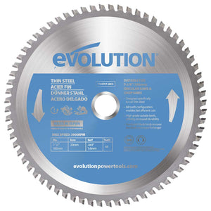 Panza circular pentru taiat otel subtire, pentru fierastraie circulare Evolution 185mm, Ø185 x 20 mm, 68 de dinti TCT